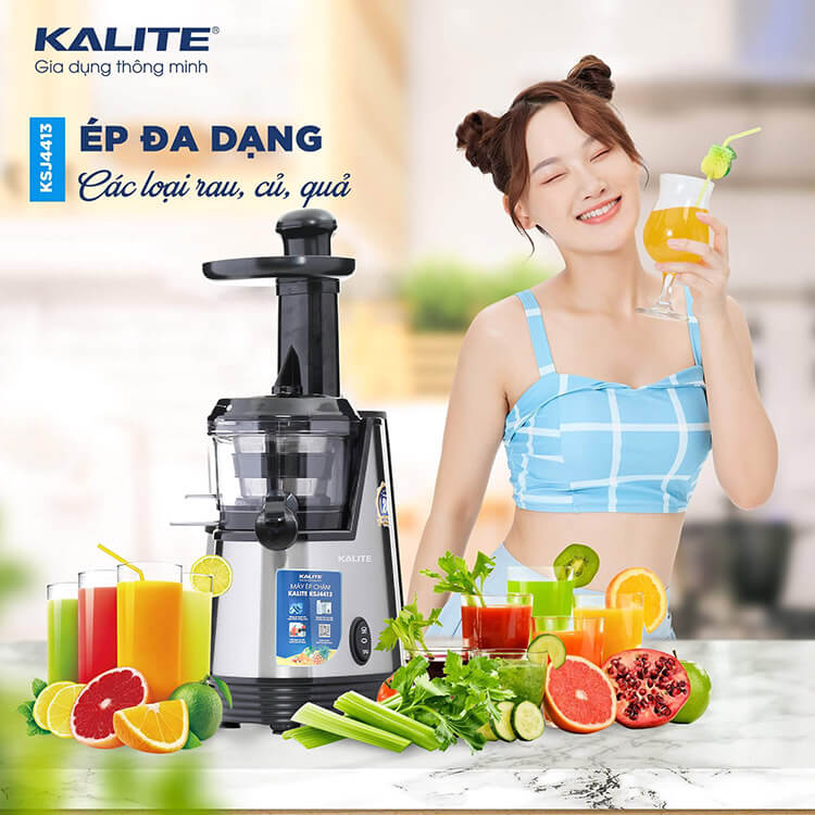 Máy ép chậm Kalite KSJ4413 ép đa năng