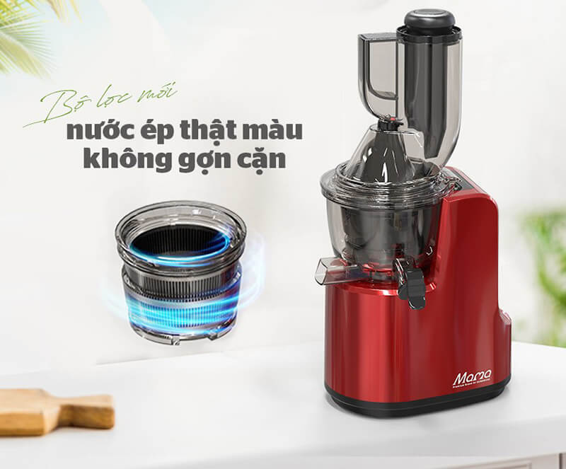 Máy ép chậm Sunhouse Mama SHD5505 nước ép thật màu không gợn cặn