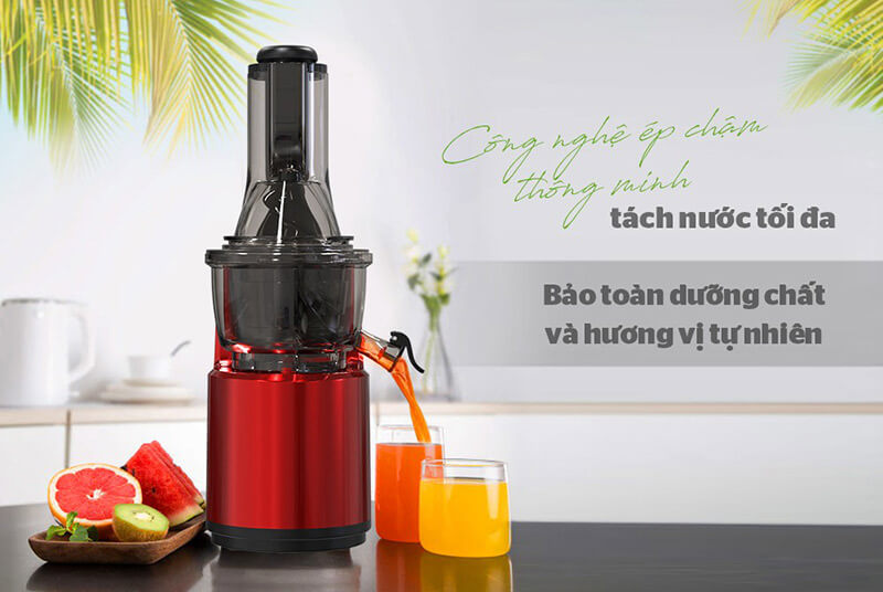Máy ép chậm Sunhouse Mama SHD5505 tách nước tối đa, bảo toàn dưỡng chất