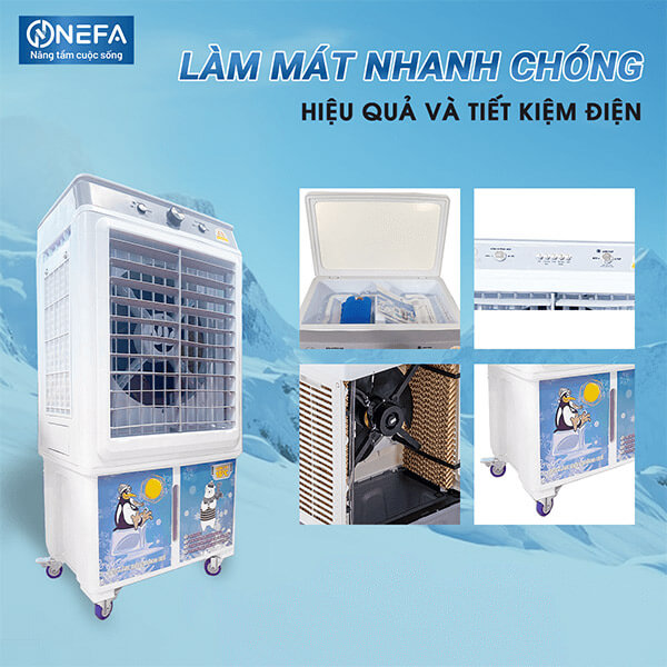 Quạt điều hòa NEFA NF55 cơ 160W 50L giá tốt làm mát nhanh, hiệu quả và tiết kiệm điện