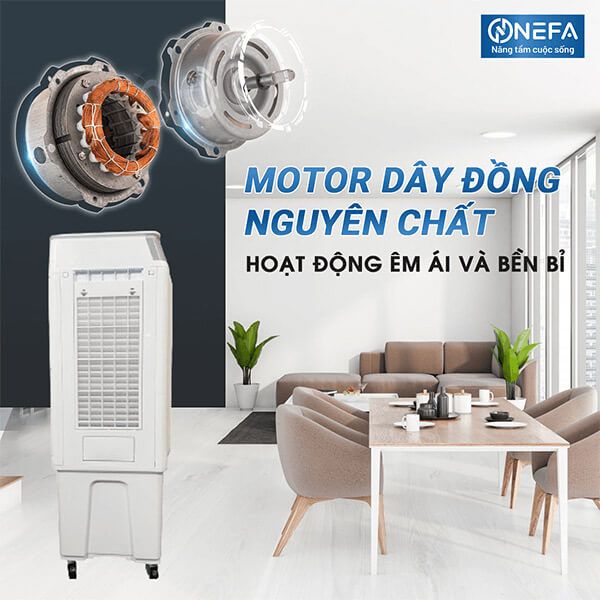 Quạt điều hòa NEFA NF55 cơ 160W 50L giá tốt hoạt động hiệu quả nhờ mô tơ đồng